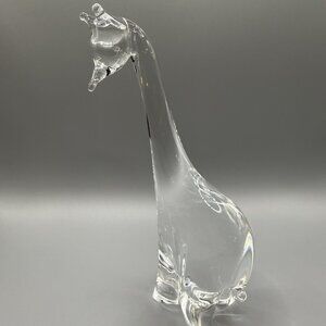 Vintage Scandinavian Glass Giraffe Figurine